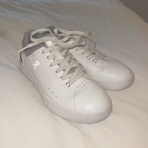 On Running White and Gray Sneakers